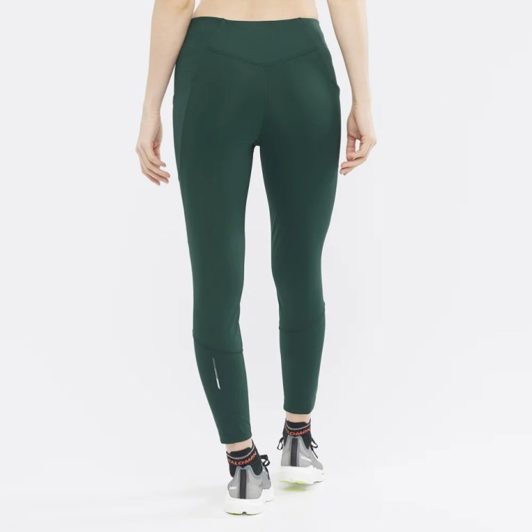 Green Salomon Cross Run 25'' Women's Running Tights | IE HS9023